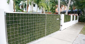 artificial ivy wall used privacy screen gate for driveway