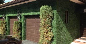 easyivy artificial ivy wall used as decoration for garage
