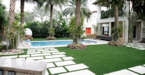 easygrass artificial grass and synthetic turf pool area in miami